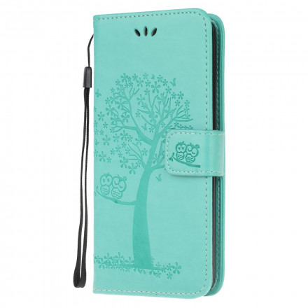 Funda con colgante de árbol y búho para Samsung Galaxy XCover 5 Funda con colgante de árbol y búho para Samsung Galaxy XCover 5