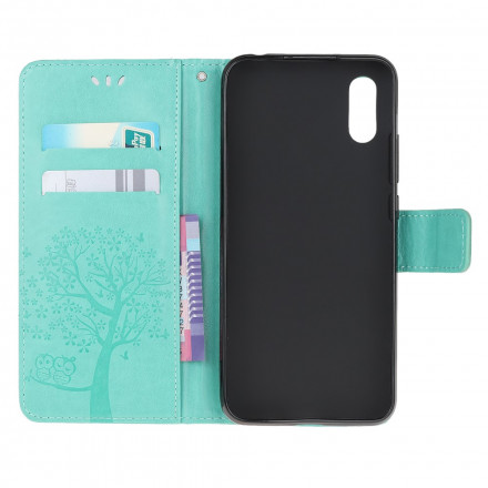 Funda con colgante de árbol y búho para Samsung Galaxy XCover 5 Funda con colgante de árbol y búho para Samsung Galaxy XCover 5