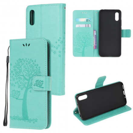 Funda con colgante de árbol y búho para Samsung Galaxy XCover 5 Funda con colgante de árbol y búho para Samsung Galaxy XCover 5