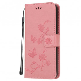 Funda con colgante de mariposas y flores para Samsung Galaxy XCover 5