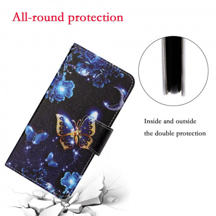 Funda con colgante Oppo A15 Precious Butterflies