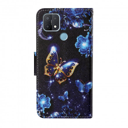 Funda con colgante Oppo A15 Precious Butterflies