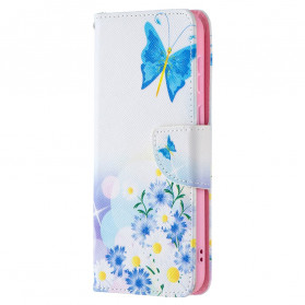 Portada Huawei P50 Mariposas y flores pintadas