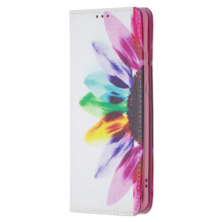 Flip Cover Huawei P50 Pro Flor de acuarela