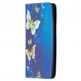 Flip Cover Huawei P50 Pro Mariposas de colores