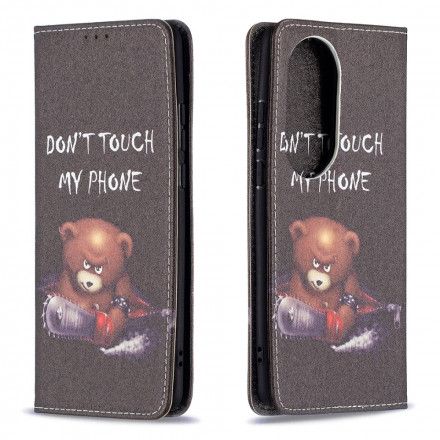 Flip Cover Huawei P50 Pro Dangerous Bear