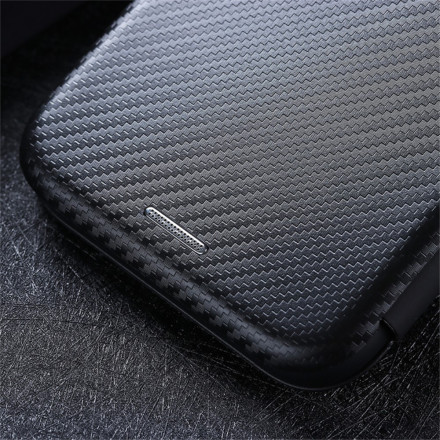 Flip Cover Huawei P50 Pro Fibra de Carbono