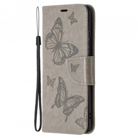 Funda Huawei P50 Pro Mariposas y solapa oblicua