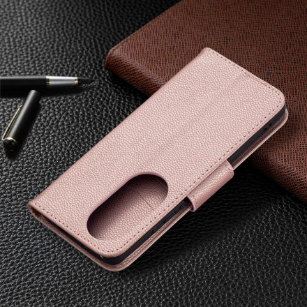 Funda Huawei P50 Pro solapa oblicua Litchi