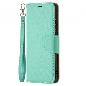 Funda Huawei P50 Pro solapa oblicua Litchi