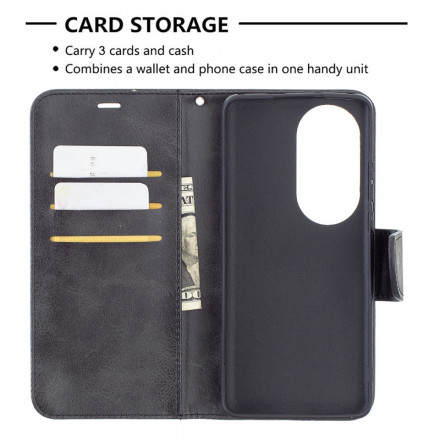 Funda Huawei P50 Pro solapa oblicua lisa