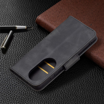 Funda Huawei P50 Pro solapa oblicua lisa