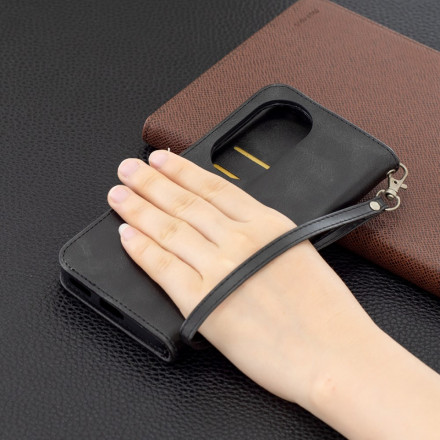 Funda Huawei P50 Pro solapa oblicua lisa