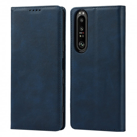 Funda Flip Cover Sony Xperia 1 III de cuero genuino Classic