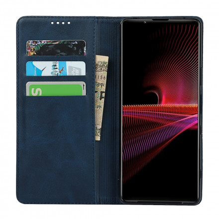 Funda Flip Cover Sony Xperia 1 III de cuero genuino Classic