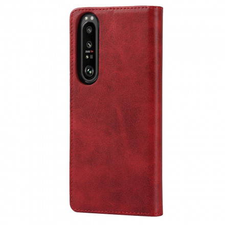 Funda Flip Cover Sony Xperia 1 III de cuero genuino Classic
