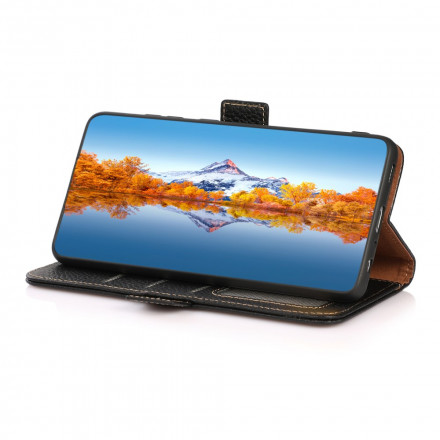 Sony Xperia 5 III Funda de cuero Litchi KHAZNEH RFID