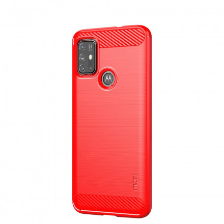 Moto G30 / Moto G10 Funda de fibra de carbono cepillada MOFI