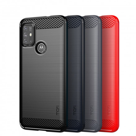 Moto G30 / Moto G10 Funda de fibra de carbono cepillada MOFI