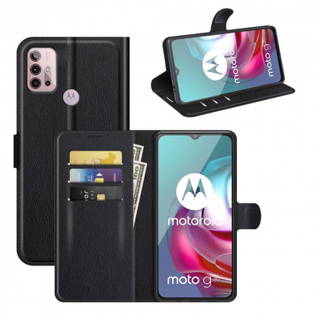 Funda Moto G30 / Moto G10 Efecto Lichi Clásico