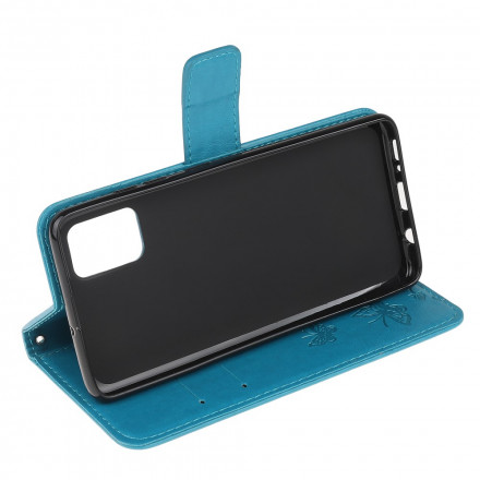 Funda para moto G100 Mariposas y flores con colgante