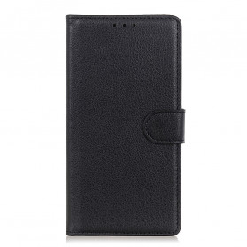 Funda para moto G100 Piel sintética Lichi Tradicional