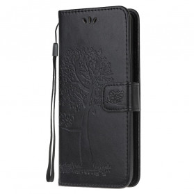 Funda con colgante para el Moto G50 Tree & Owl