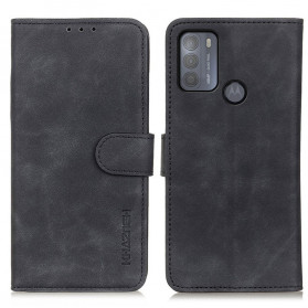 Funda para moto G50 Vintage Efecto Cuero KHAZNEH