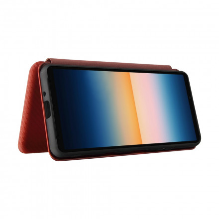 Flip Cover Sony Xperia 10 III Silicona Color Carbono