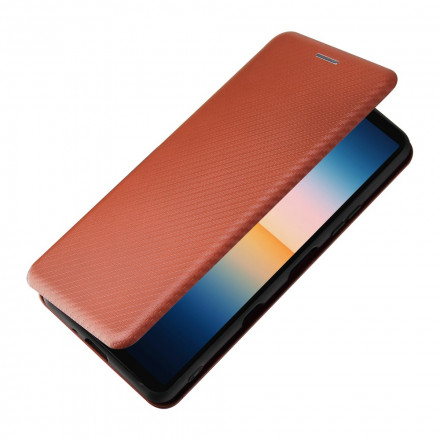 Flip Cover Sony Xperia 10 III Silicona Color Carbono