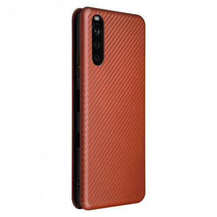 Flip Cover Sony Xperia 10 III Silicona Color Carbono
