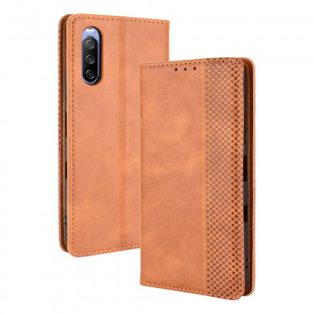 Funda abatible efecto piel para Sony Xperia 10 III