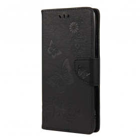 Funda Moto G9 Power Mariposas Espléndidas con Colgante