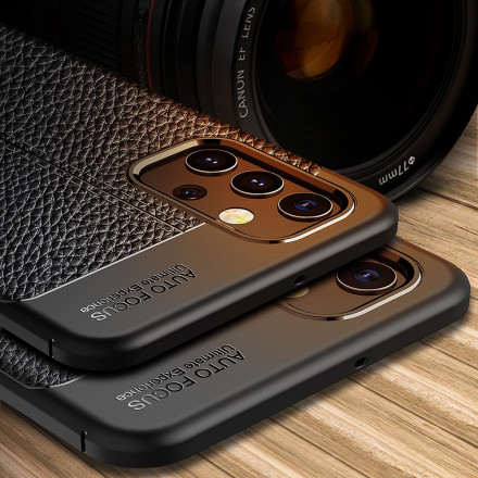 Funda de piel Samsung Galaxy A32 4G efecto lichi doble línea