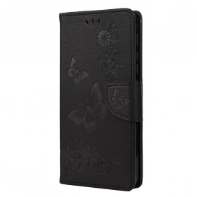 Funda Moto G9 Play Mariposas Espléndidas con Colgante