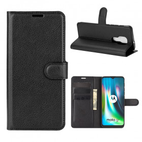 Funda Moto G9 Play Efecto Litchi Clásico