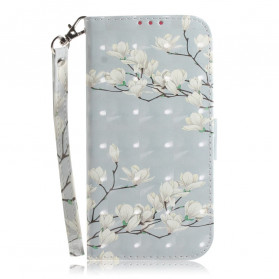 Funda Moto G9 Play Rama Floral con Colgante