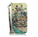 Funda con colgante Moto G9 Play Animal Safari