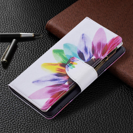 Funda de bolsillo con cremallera Samsung Galaxy A32 4G Flor