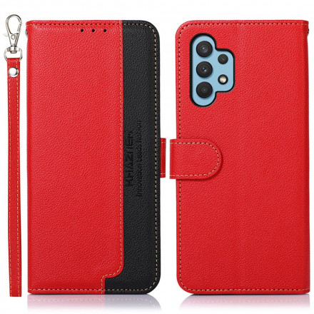 Funda Samsung Galaxy A32 4G estilo lichi RFID KHAZNEH Funda Samsung Galaxy A32 4G estilo lichi RFID KHAZNEH