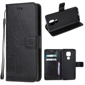 Funda con colgante de mariposas y flores para el Moto G9 Play