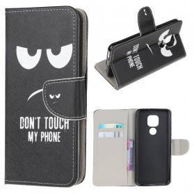 Funda del Moto G9 Play No toques mi teléfono