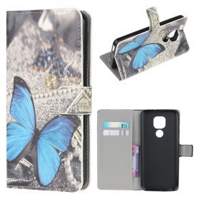 Funda Moto G9 Play Azul Mariposa