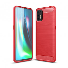 Funda de fibra de carbono cepillada para el Moto G9 Plus