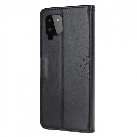 Funda de colgante para el Samsung Galaxy A22 4G de árbol y búho