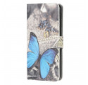 Samsung Galaxy A22 4G Funda de mariposa Prestige Azul