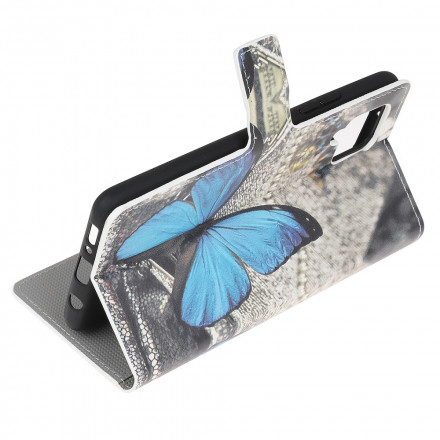 Samsung Galaxy A22 4G Funda de mariposa Prestige Azul
