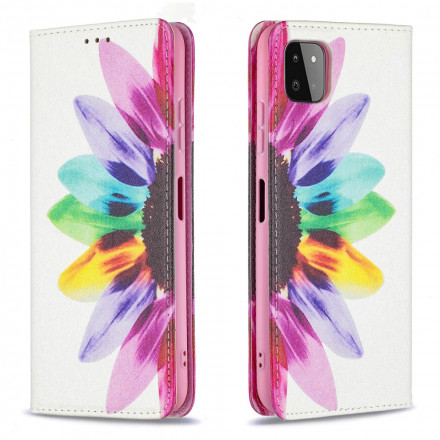 Flip Cover Samsung Galaxy A22 5G Flor de acuarela