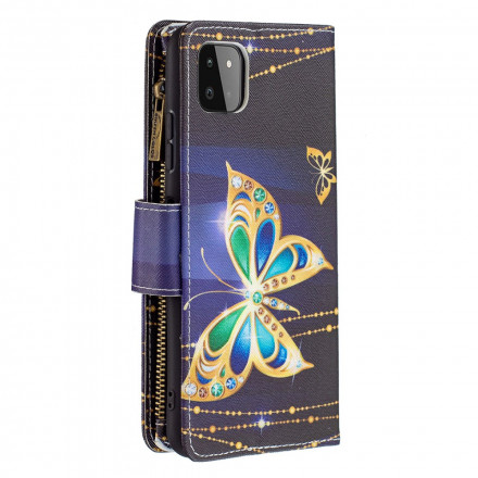Samsung Galaxy A22 5G Zipped Pocket Butterflies Art