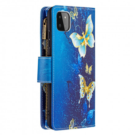 Funda Samsung Galaxy A22 5G Zipped Pocket Butterflies